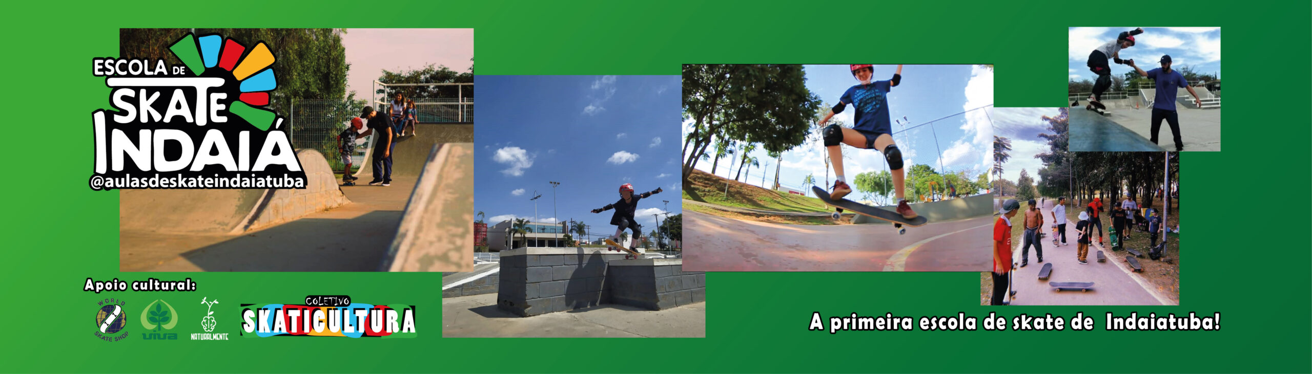 MENOR Site banner aulas de skate , escola de skate indaia